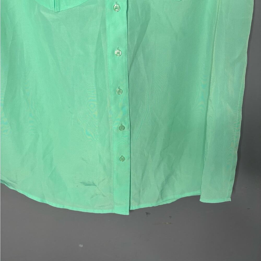 J. Crew Mint Green Sleeveless Blouse 8 - Picture 3 of 7